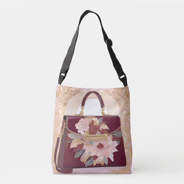 Bolso Cruzado Cherry sobre arte de inteligencia artificial en ta (Reverso)