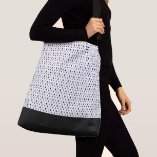 Bolso Cruzado Chic elegante patrón geométrico blanco y negro mod