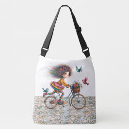 Bolso Cruzado Chica de bicicleta rápida - Ver hacia atrás - Tote