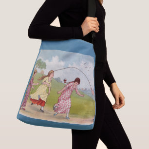 Bolso Cruzado chicas del siglo XIX jugando a la cuerda de salto
