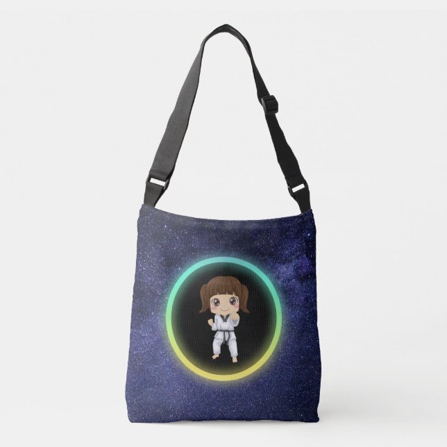Bolso Cruzado Chicas Karate Galaxy (Anverso)
