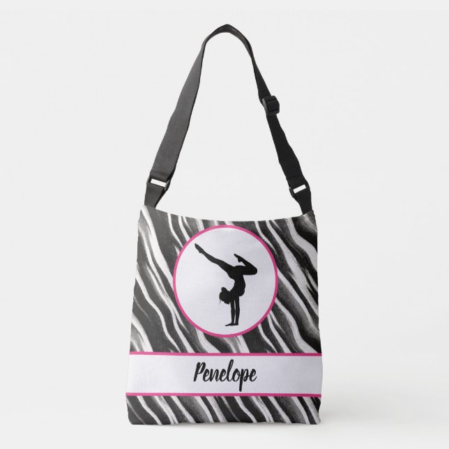 Bolso Cruzado Chicas Manejar Pie De Impresión De Zebra (Anverso)