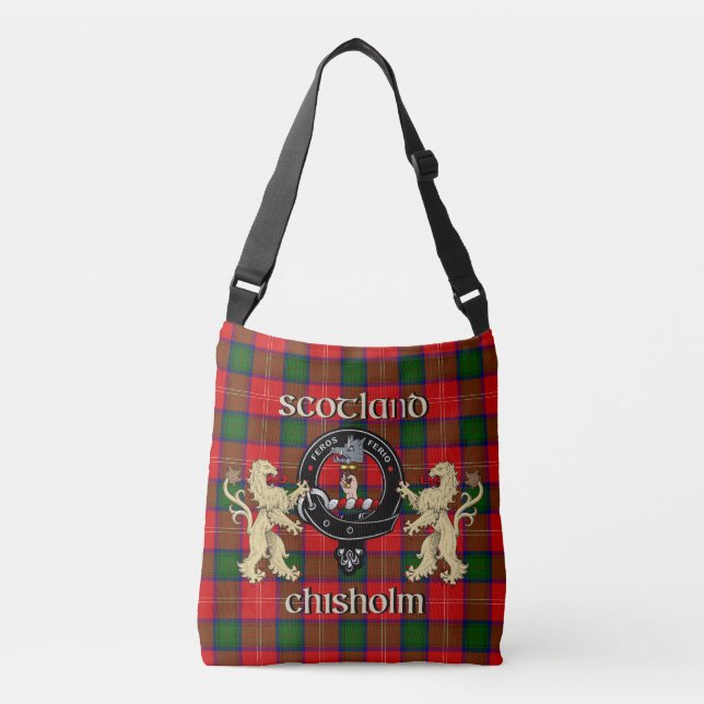 Bolso Cruzado Chisholm Clan Badge & Tartan (Anverso)