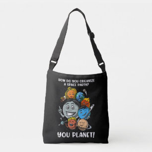 Bolso Cruzado Chiste de Planetas de sistemas solares de Fiesta e