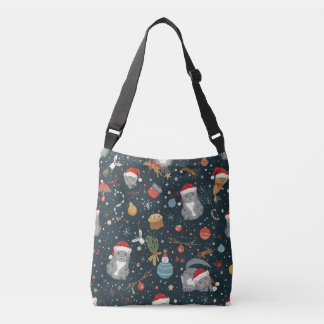 Bolso Cruzado Christmas Pattern Cats