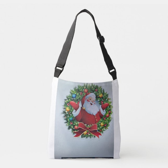 Bolso Cruzado Christmas Wreath Shopping bag (Anverso)
