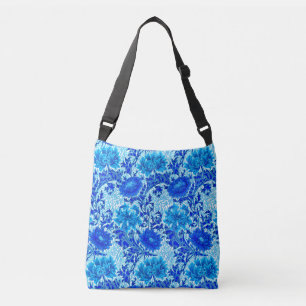 Bolso Cruzado Chrysanthemums William Morris Shades of Denim Blue