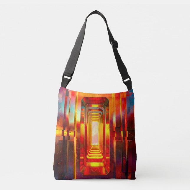 Bolso Cruzado Cielo celeste metálico (Anverso)