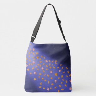 Bolso Cruzado Cielo nocturno de hojas y Rosas de otoño