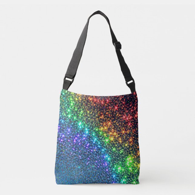 Bolso Cruzado Cielo nocturno de las estrellas del arco iris (Anverso)