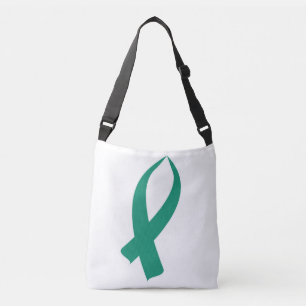 Bolso Cruzado Cinta de sensibilización (Verde azulada)