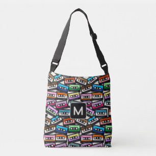 Bolso Cruzado Cintas de casette retro monograma personalizado