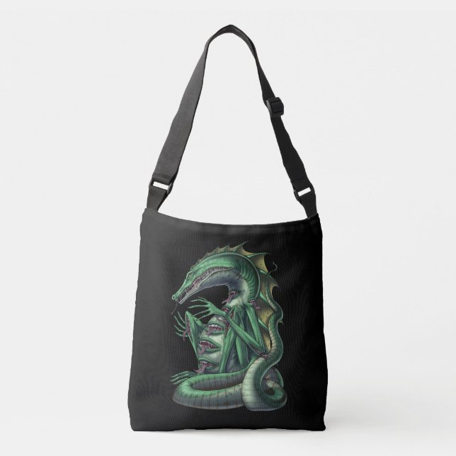 Bolso Cruzado CipactliAztec Mythology Creature Cipactli (Anverso)