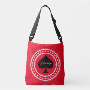 Bolso Cruzado Círculo Corazones negras Thunder_Cove