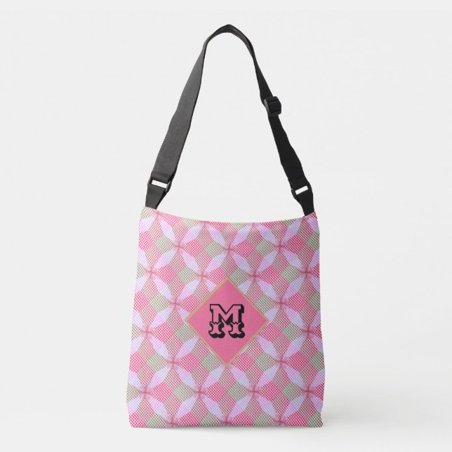 Bolso Cruzado Círculo de Moda Patrón Geométrico (Anverso)