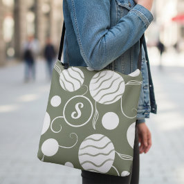 Bolso Cruzado Círculos de Crema Monograma