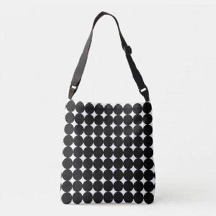 Bolso Cruzado Círculos en blanco y negro