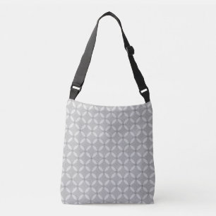 Bolso Cruzado Círculos grises claros elegantes y puntos plateado