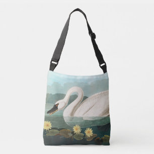 Bolso Cruzado cisnes de agua blanca de cisne audubon