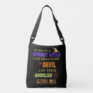 Bolso Cruzado Cita de Halloween familiar con araña malvada