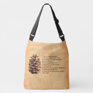 Bolso Cruzado Cita De Pine Cone Y John Muir