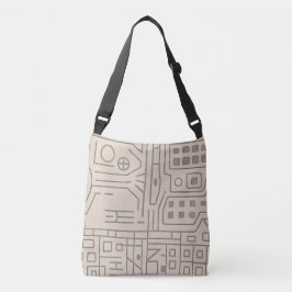 Bolso Cruzado Ciudad abstracta beige