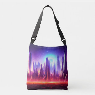 Bolso Cruzado Ciudad futurista Estrella azul Mundo extranjer