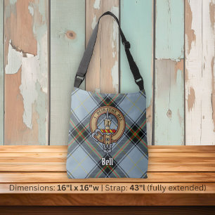 Bolso Cruzado Clan Bell Escudo sobre Tartán