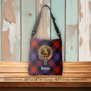 Bolso Cruzado Clan Brown Escudo sobre Tartán