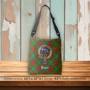 Bolso Cruzado Clan Bruce Escudo sobre la caza de tartán