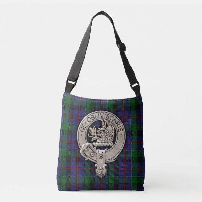 Bolso Cruzado Clan Campbell Escudo y Cawdor Tartán (Anverso)