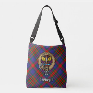 Bolso Cruzado Clan Carnegie Escudo sobre Tartán
