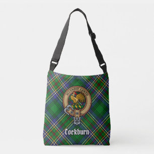 Bolso Cruzado Clan Cockburn Escudo sobre Tartán