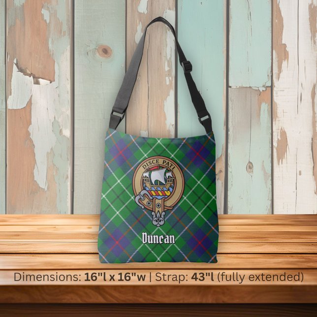 Bolso Cruzado Clan Duncan Crest over Tartan (Subido por el creador)