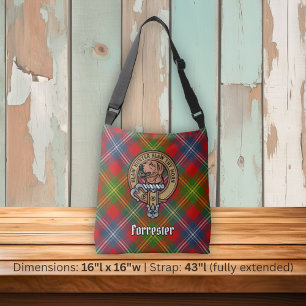 Bolso Cruzado Clan Forrester Escudo sobre Tartán