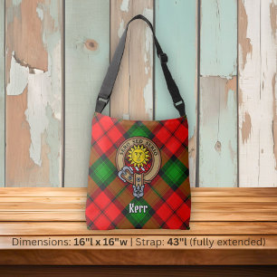Bolso Cruzado Clan Kerr Escudo por Tartán