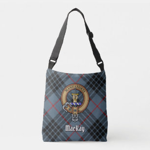 Bolso Cruzado Clan MacKay Escudo sobre Blue Tartán