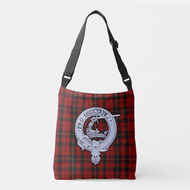 Bolso Cruzado Clan Wallace Escudo y Tartán (Anverso)