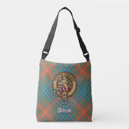 Bolso Cruzado Clan Wilson Escudo sobre el antiguo Tartán