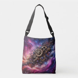 Bolso Cruzado Clockwork industrial Steampunk Purple and Pink