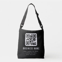 Bolso Cruzado Código QR personalizable y diseño de texto editabl