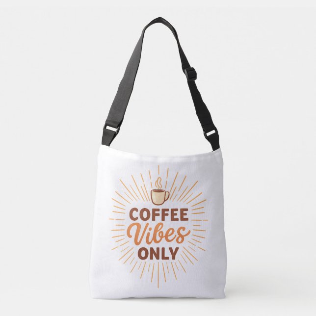 Bolso Cruzado Coffee Vibes Only – Boho Coffee Design (Anverso)