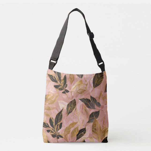 Bolso Cruzado Colección "Boho" popular de oro rosado deja colecc (Anverso)