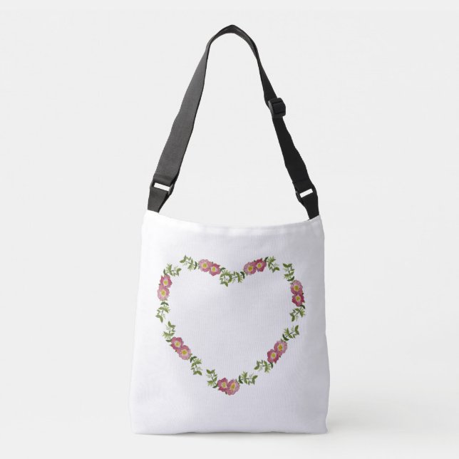Bolso Cruzado Colección Corazones y Flores Tote de cuerpo cruzad (Anverso)