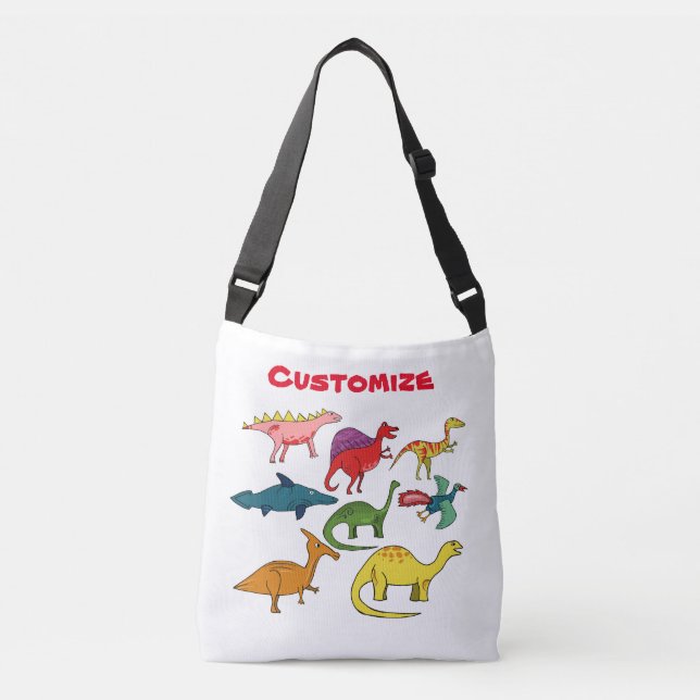 Bolso Cruzado Colección de dinosaurios de Cuadros Thunder_Cove (Anverso)
