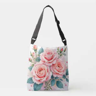 Bolso Cruzado Colección de lujo de rosas rosadas hermosas y mode