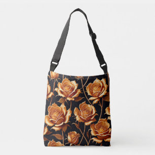 Bolso Cruzado Colección de Rosas Boho Gold de lujo de moda