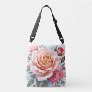 Bolso Cruzado Colección moderna de lujo de rosas rosadas hermosa