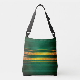 Bolso Cruzado Colección popular de lona de lujo de oro verde