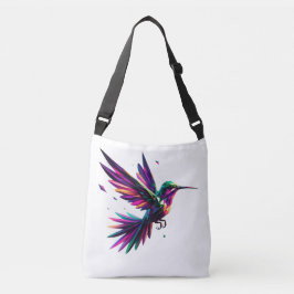 Bolso Cruzado Colibrí Arcoíris Geométrico – Arte Moderno Vibrant